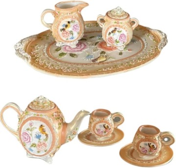 DEKORACYJNE MINIATUROWE PRZYBORY STOŁOWE DLA LALEK