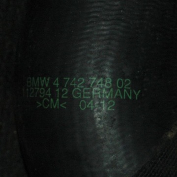 4742748 PRAVÝ PŘÍVOD INTERCOOLER BMW 1 F21 2012