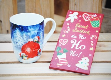 SUPER Prezent na Święta ŁADNY ZESTAW Kubek Czekola