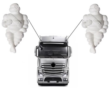 2x FIGURKA MICHELIN PODŚWIETLANA LUDZIK DACH 45CM