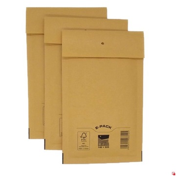 Koperty bąbelkowe B12 225x140 E-Pack BRĄZOWE małe HURT x200