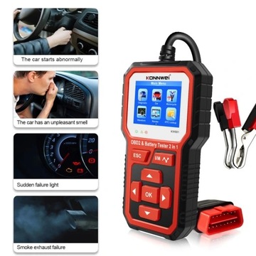 ДИАГНОСТИЧЕСКИЙ ТЕСТЕР OBD2 ДЛЯ АККУМУЛЯТОРОВ 6 В 12 В