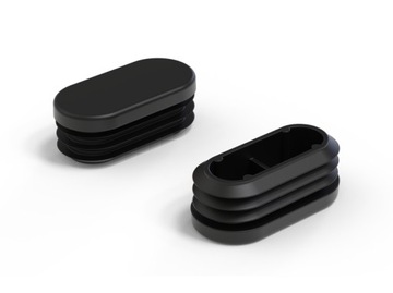 10SZT ZAŚLEPKA RURY OWALNA 30x15 CZARNA ZATYCZKA