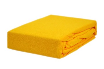 Prześcieradło frotte z gumką 120x200 żółtko KOBI
