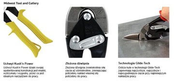 Ножницы MIDWEST для листового металла, сталь, прямые, левые