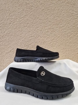 ЛЕГКИЕ ЧЕРНЫЕ МОКАСИНЫ ОТ ХОРОШЕГО ДО ОТЛИЧНОГО R37