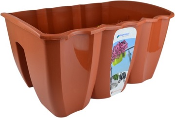 Корона Терракотовая DCRO400 Балконный цветочный горшок для перил балюстрады