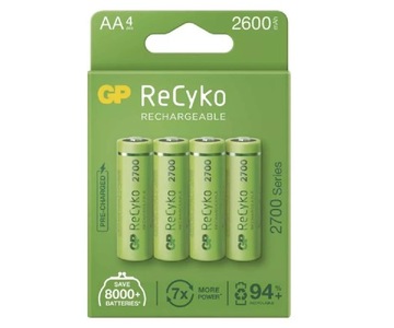 4x Akumulator GP RECYKO 2700mAh R6 AA 1,2V NIMH