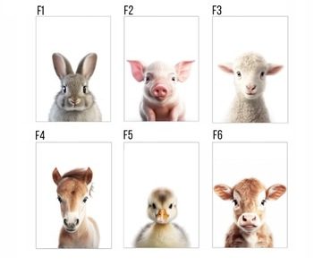 Набор из 3 постеров формата А4 сафари животные ВЫКРОЙКИ детские