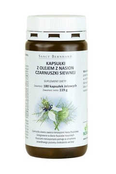 Olej z Czarnuszki 500 mg (180 kaps) Sanct Bernhard
