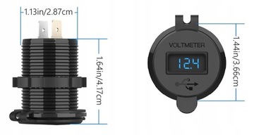 БЫСТРАЯ ЗАРЯДКА USB QC 3.0 МЕТАЛЛИЧЕСКОЕ РАЗЪЕМ ДЛЯ ВОЛЬТМЕТРА C