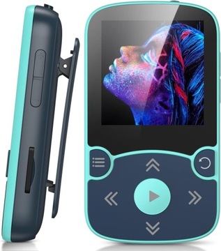 AGPTEK Odtwarzacz MP3 Bluetooth 64 GB radio FM krokomierz niebieski