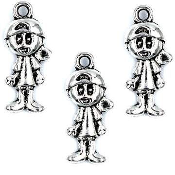 Zawieszka metalowa charms CHŁOPIEC 19x8mm 3szt