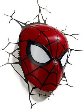 LAMPKA ŚCIENNA nocna LED 3D MARVEL SPIDER MAN