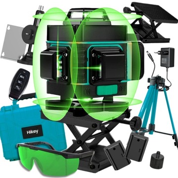 LASER KRZYŻOWY BLOKADA WAHADŁA POZIOMICA LASEROWA 4D 360 16 LINII + STATYW
