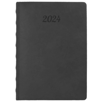 KALENDARZ KSIĄŻKOWY 2024 A5 DZIENNY GRANAT DLA BIZNESMENÓW