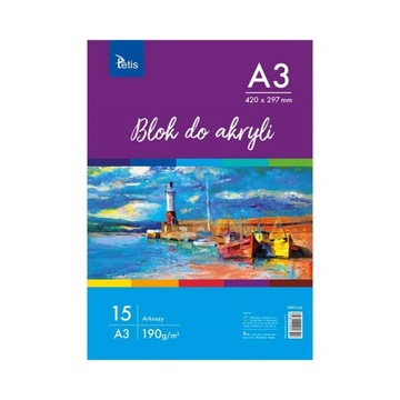Blok do Akryli i Farb Olejnych A3 190g 15 arkuszy