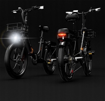 Складной электрический велосипед Cheevalry C20 500 Вт 48 В 15 Ач 100 км 20 дюймов черный