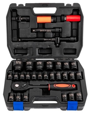 НАБОР ТОРЦЕВЫХ КЛЮЧЕЙ УДАРНОГО ГОЛОВКИ КЛЮЧ КОЛЕСО 32 ЭЛЕМЕНТА. 1/2