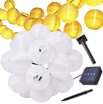 Girlanda solarna ogrodowa ozdobna 20 LED Lampiony