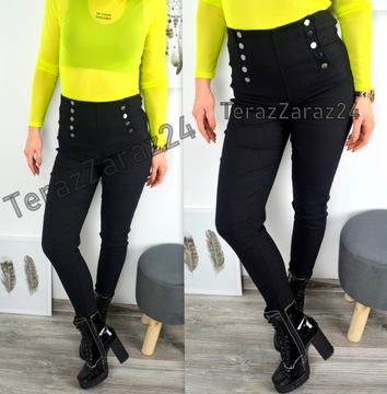 ЭЛЕГАНТНЫЕ БРЮКИ С ВЫСОКОЙ ПОСАДКОЙ НА ПУГОВИЦАХ S/M