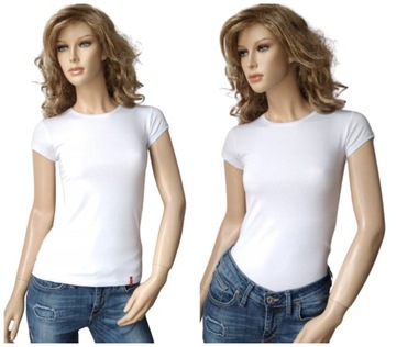 KOLORY Gładka Bluzka T-shirt PREMIUM miła bawełna POLSKA marka LaTynka 8003