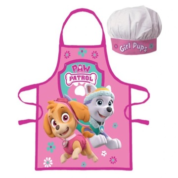 PSI PATROL RÓŻOWY FARTUSZEK KUCHENNY Z CZAPKĄ KUCHARSKĄ 1060