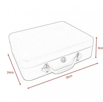 PRZENOŚNA KASETKA NA BILON GOTÓWKĘ CZARNA 20CM