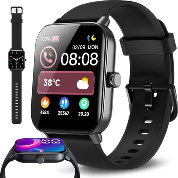 SMARTWATCH MĘSKI DAMSKI SMARTŁOCZ INTELIGENTNY ZEGAREK Z FUNKCJĄ ROZMÓW