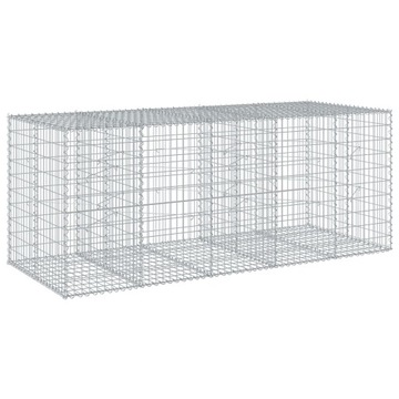 vidaXL Габионная корзина с крышкой 200x50x100 см, оцинкованное железо