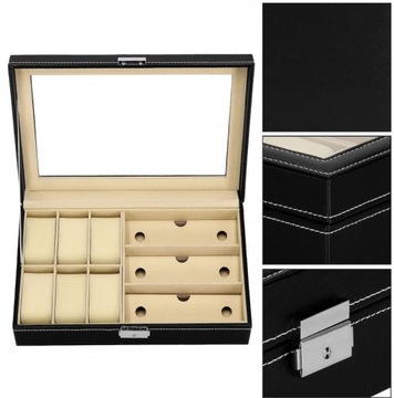 КОРОБКА-КОРОБКА-ОРГАНИЗАТОР ДЛЯ ЮВЕЛИРНЫХ ЧАСОВ, ОЧКОВ