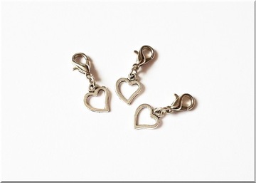 KOMPLET 3 SZT. ZAWIESZEK CHARMS SERCA 01