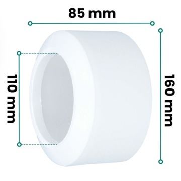 Розетка, закрывающая канализационные трубы WC 110, завершена.