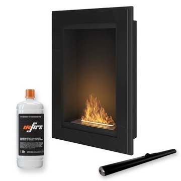 Biokominek wiszący do zabudowy Frame 550 Czarny Simplefire