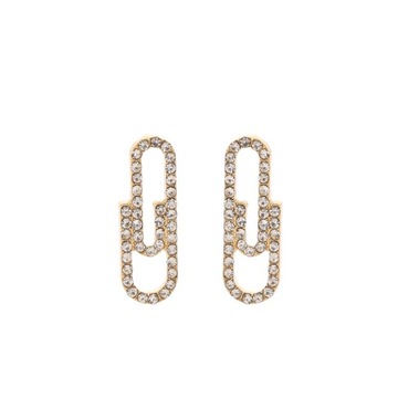 Gold U-shaped Stud Earrings Paper Clip Pin