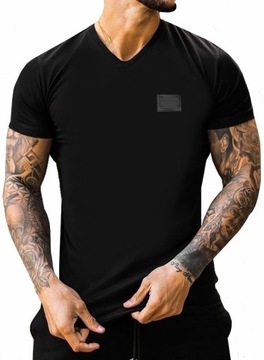 MĘSKI T-SHIRT KOSZULKA GŁADKA LYCRA JAKOŚĆ KOLORY