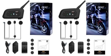 2x EJEAS V6 PRO МОТОЦИКЛОВЫЙ ИНТЕРКОМ USB-C 2024 Bluetooth 5.1 для шлема