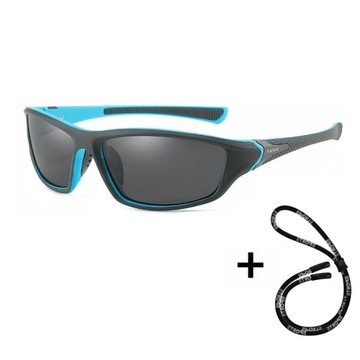 Okulary przeciwsłoneczne sportowe UV400 unisex Niebieskie Ramki