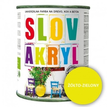 Farba akrylowa do drewna ŻÓŁTO-ZIELONY 0,75 L