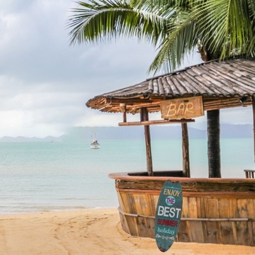 ПОДАРОЧНЫЙ ДЕКОР ДОСКА ДЛЯ СЕРФА НАСТЕННАЯ АРТ ТИКИ БАР