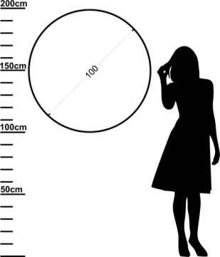 Круглый светодиодный сенсорный переключатель Mirror 100 без рамки