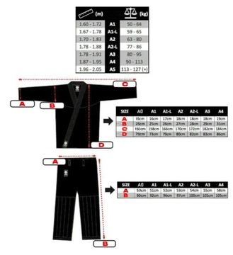 KIMONO / GI DO TRENINGU BJJ CZARNE DBX ELITE + PAS GRATIS DBX BUSHIDO A2L