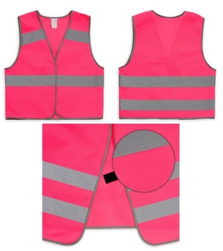 Светоотражающий жилет XS 140-164 РОЗОВЫЙ