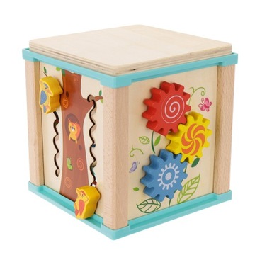 МОНТЕССОРИ РАЗВИВАЮЩИЙ КУБ ДЕРЕВЯННЫЙ ЛАБИРИНТ