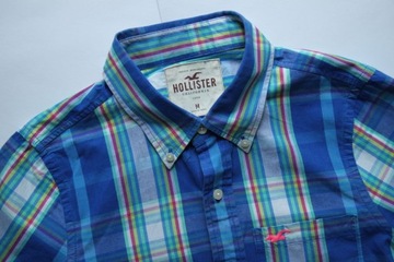 HOLLISTER__MODNA KOSZULA W KRATKĘ SLIM FIT__M