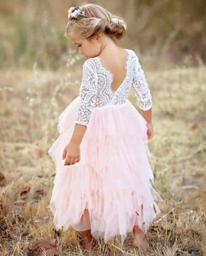 sukienka WIZYTOWA NA WESELE ŚLUB KOMUNIA KORONKA BAL 146