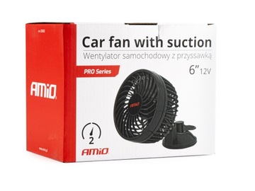 GRATISY# AMiO WIATRAK SAMOCHODOWY WENTYLATOR DO AUTA 12V