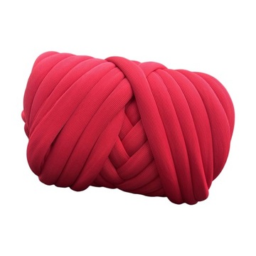 Jumbo Tubular Yarn DIY Gruba włóczka 1000G na kolor czerwony
