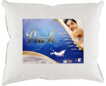 PODUSZKA PUCHOWA 100% BAWEŁNA Z PUCHEM GĘSI 50X70 DO SPANIA ATESTOWANA