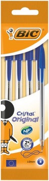 BIC niebieskie długopisy Cristal Original 4 szt.